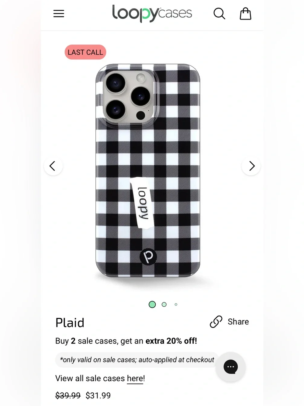 iPhone 16 Plus loopy red & black plaid case “stop the drop” NEW! - Picture 3 of 10